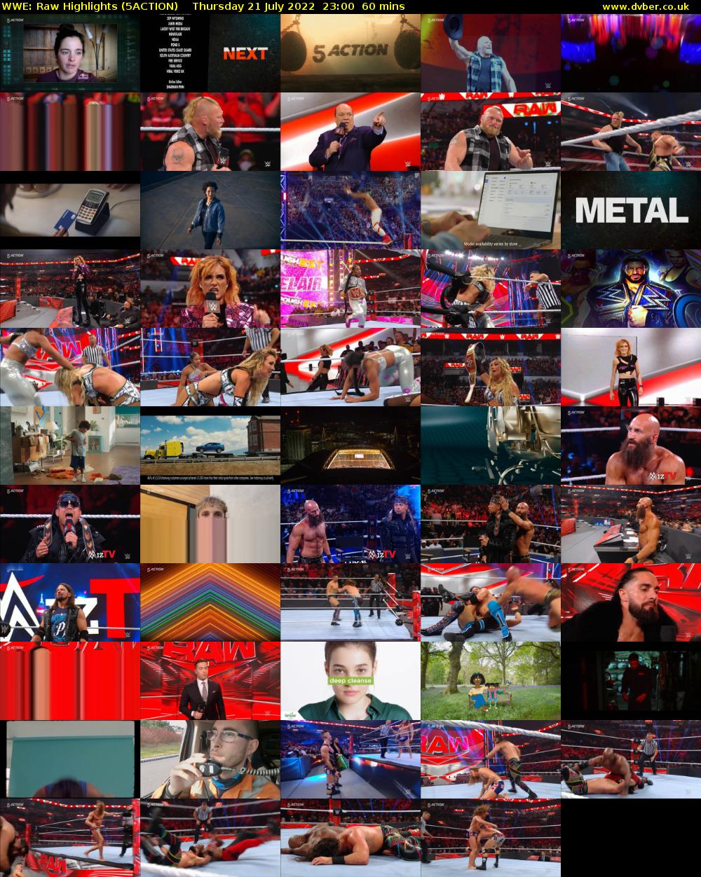 WWE: Raw Highlights (5ACTION) Thursday 21 July 2022 23:00 - 00:00