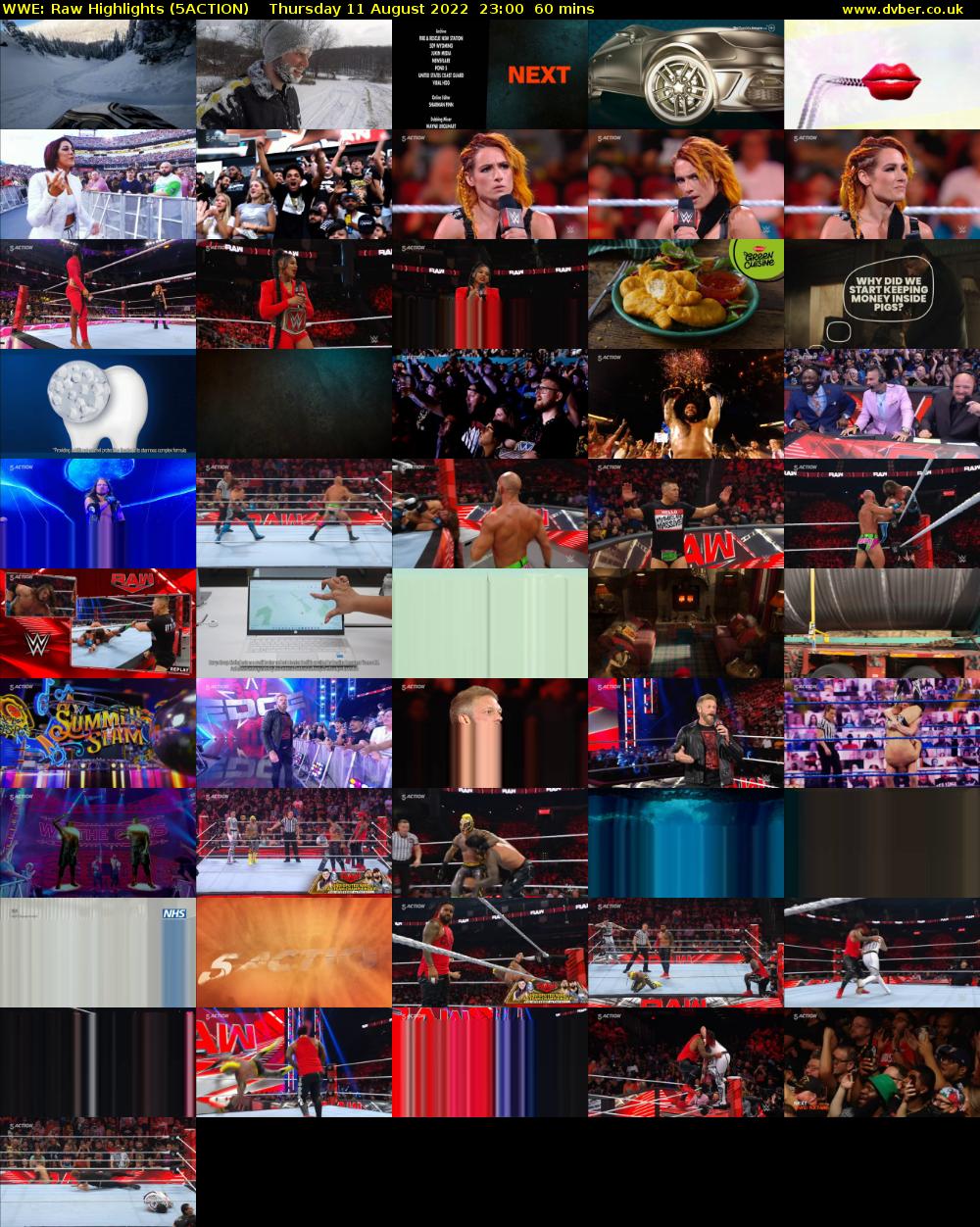 WWE: Raw Highlights (5ACTION) Thursday 11 August 2022 23:00 - 00:00