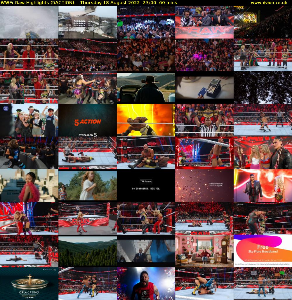 WWE: Raw Highlights (5ACTION) Thursday 18 August 2022 23:00 - 00:00