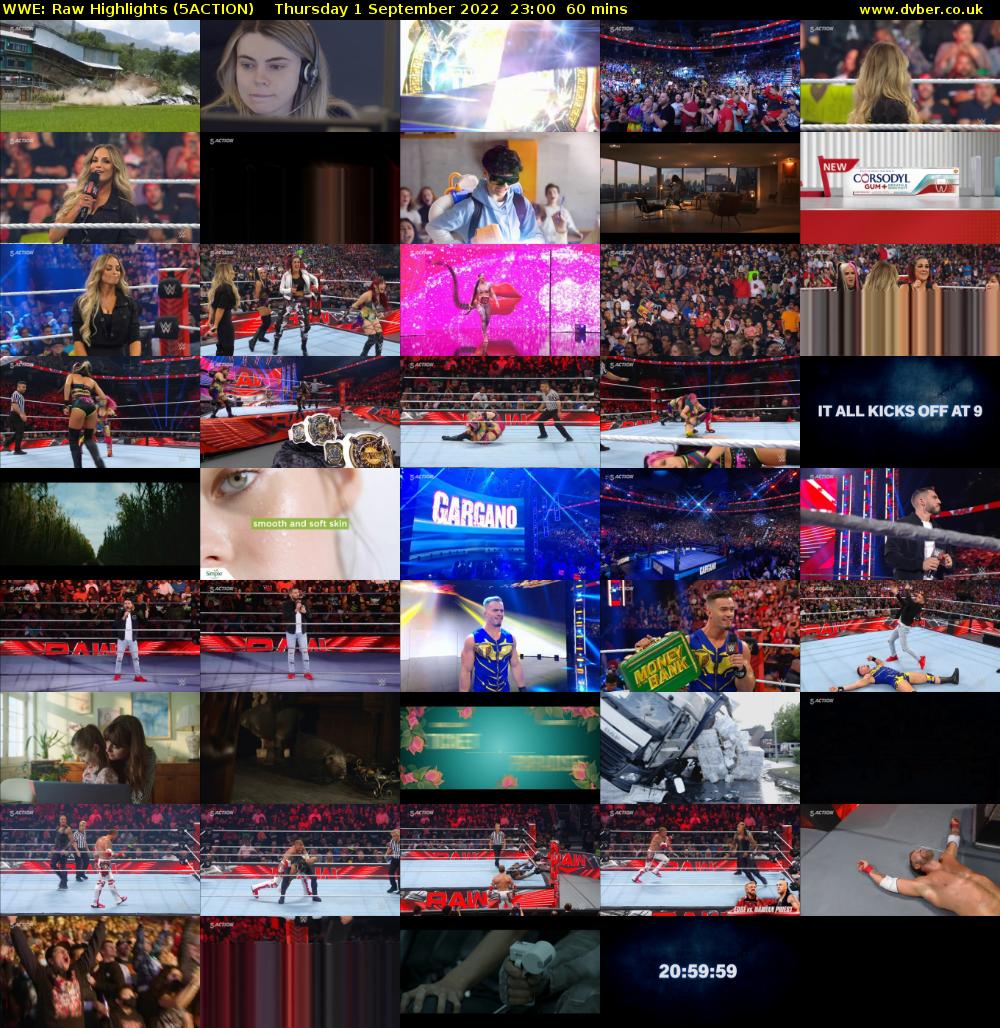 WWE: Raw Highlights (5ACTION) Thursday 1 September 2022 23:00 - 00:00