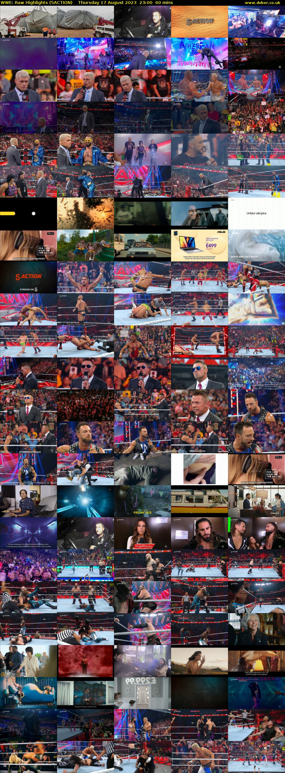 WWE: Raw Highlights (5ACTION) Thursday 17 August 2023 23:00 - 00:00
