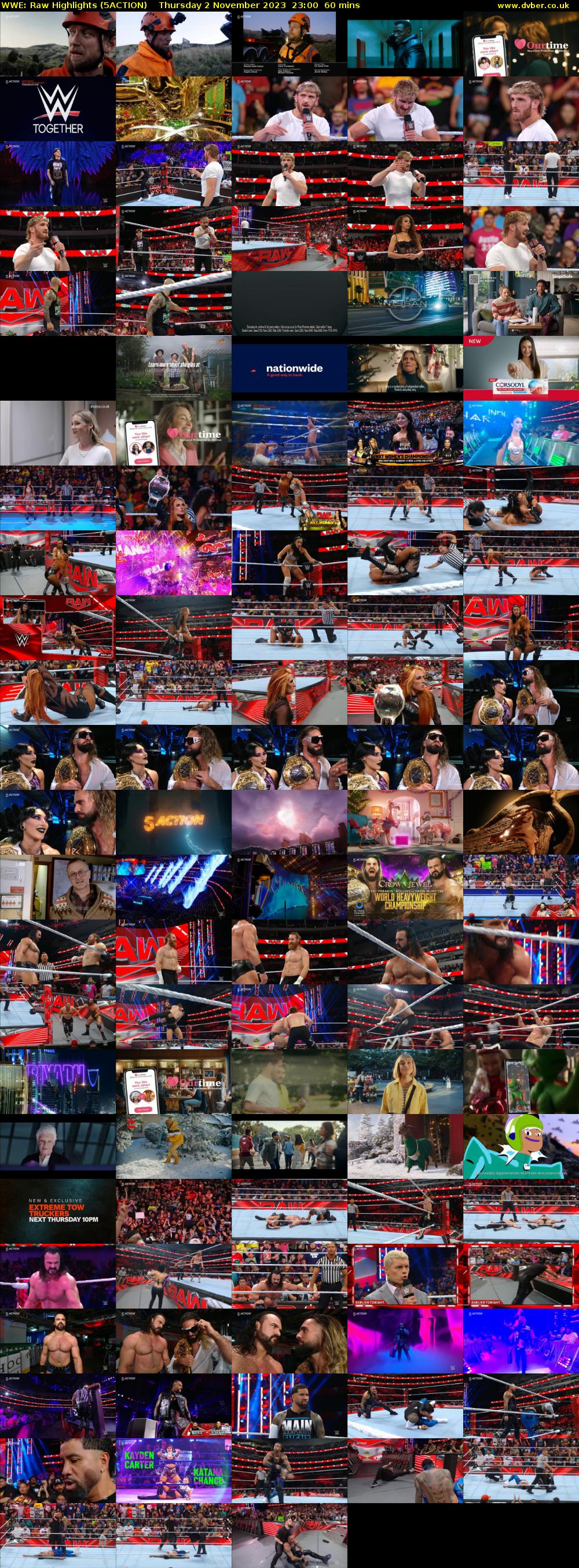 WWE: Raw Highlights (5ACTION) Thursday 2 November 2023 23:00 - 00:00