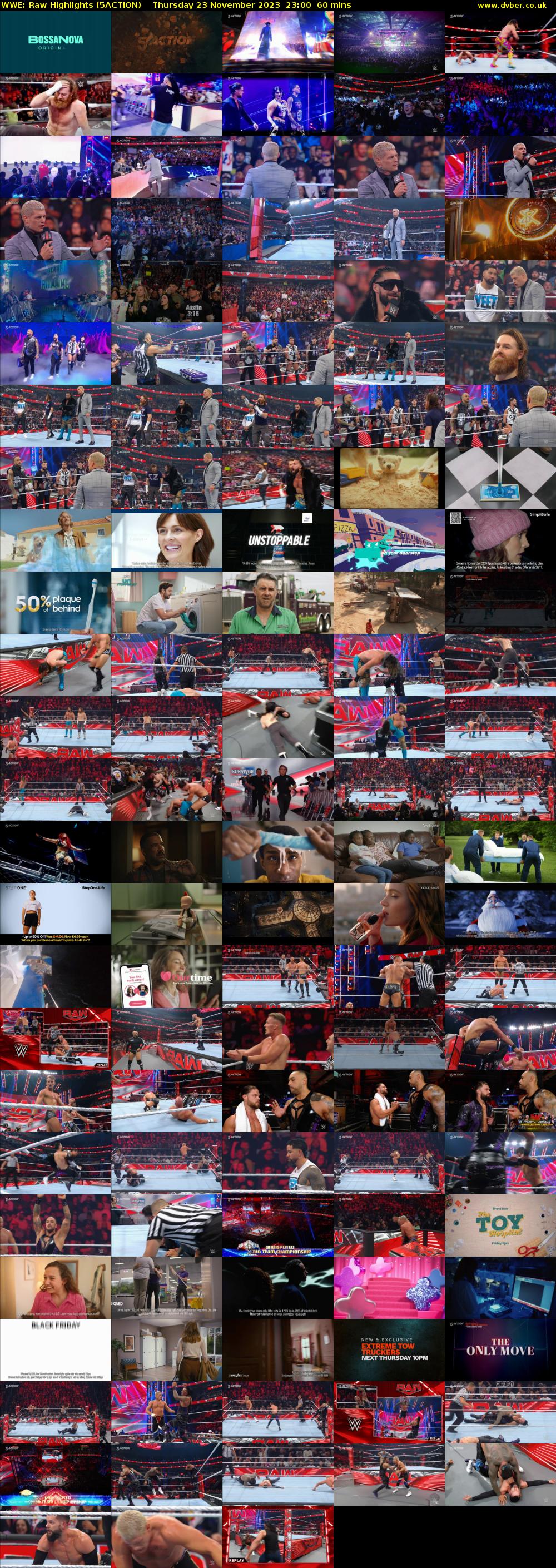 WWE: Raw Highlights (5ACTION) Thursday 23 November 2023 23:00 - 00:00