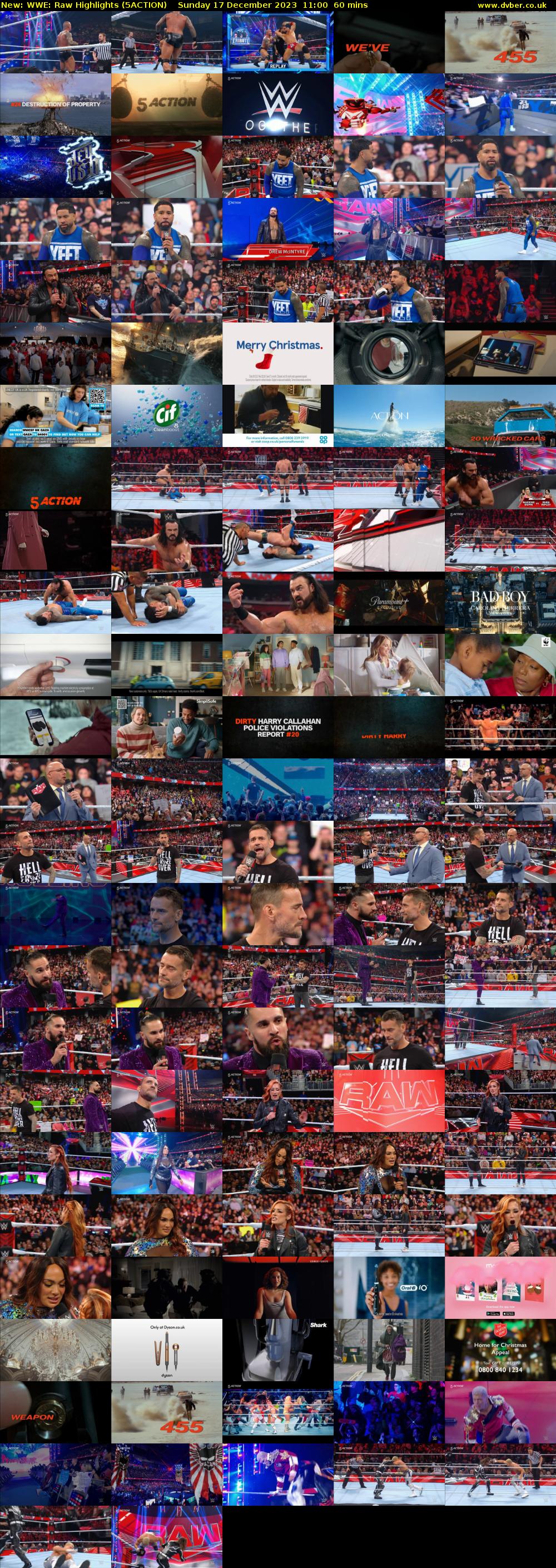 WWE: Raw Highlights (5ACTION) Sunday 17 December 2023 11:00 - 12:00