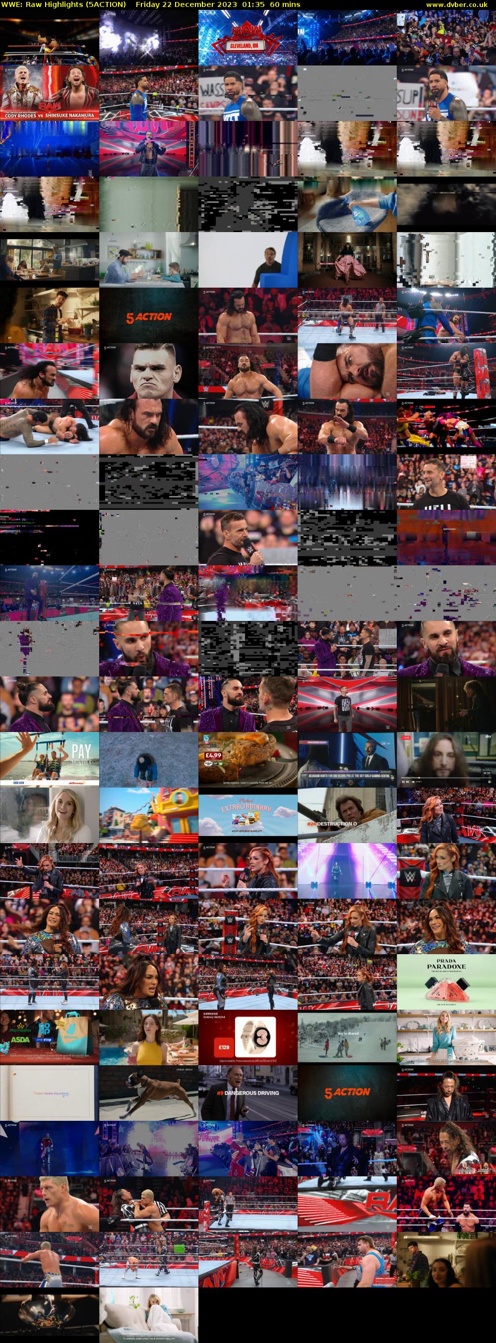 WWE: Raw Highlights (5ACTION) Friday 22 December 2023 01:35 - 02:35