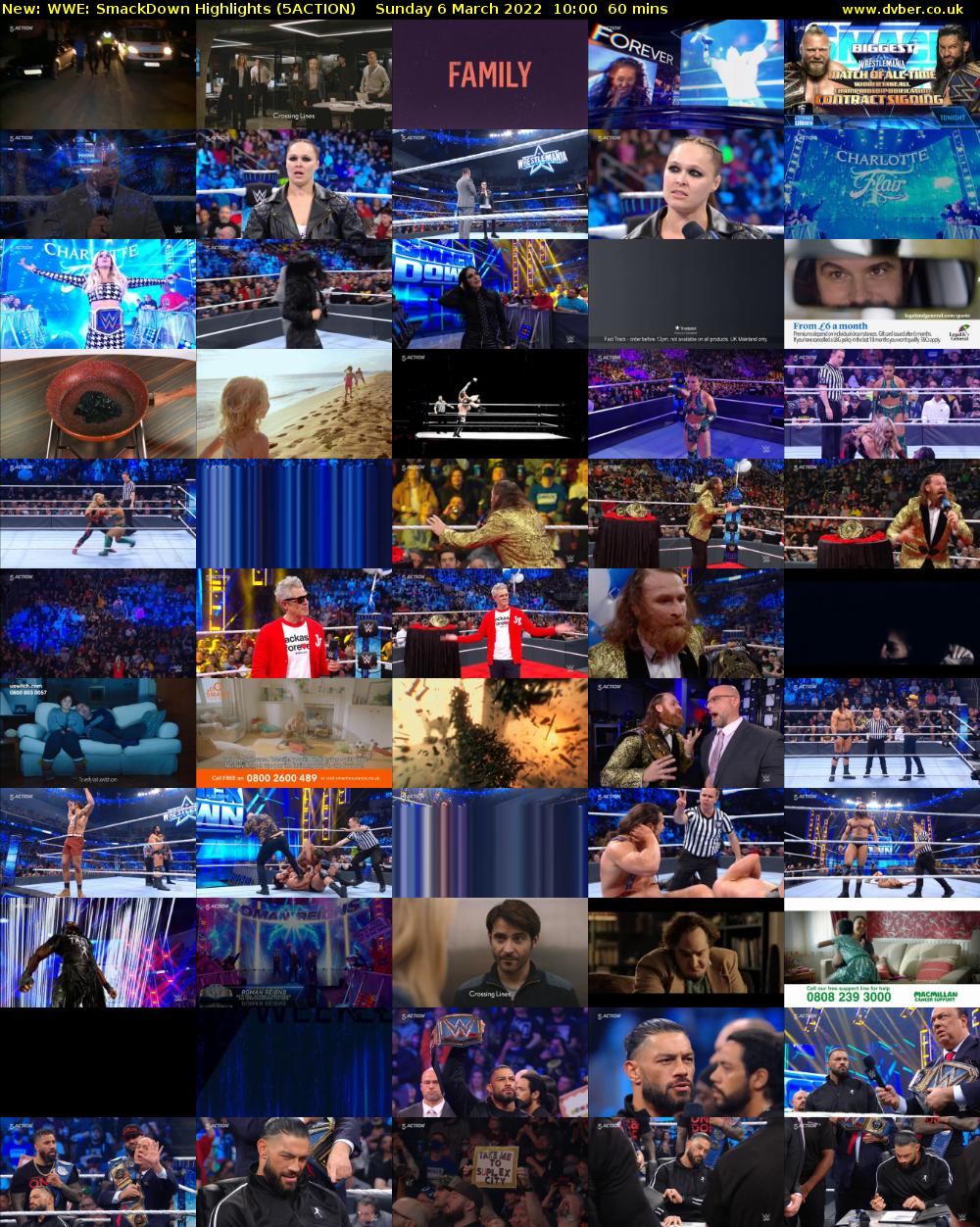 WWE: SmackDown Highlights (5ACTION) Sunday 6 March 2022 10:00 - 11:00