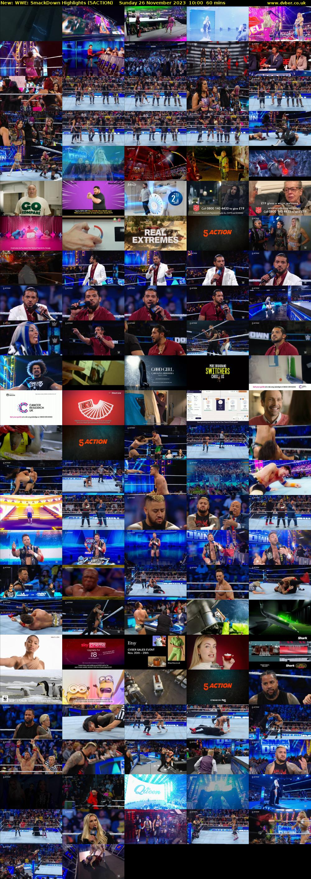 WWE: SmackDown Highlights (5ACTION) Sunday 26 November 2023 10:00 - 11:00