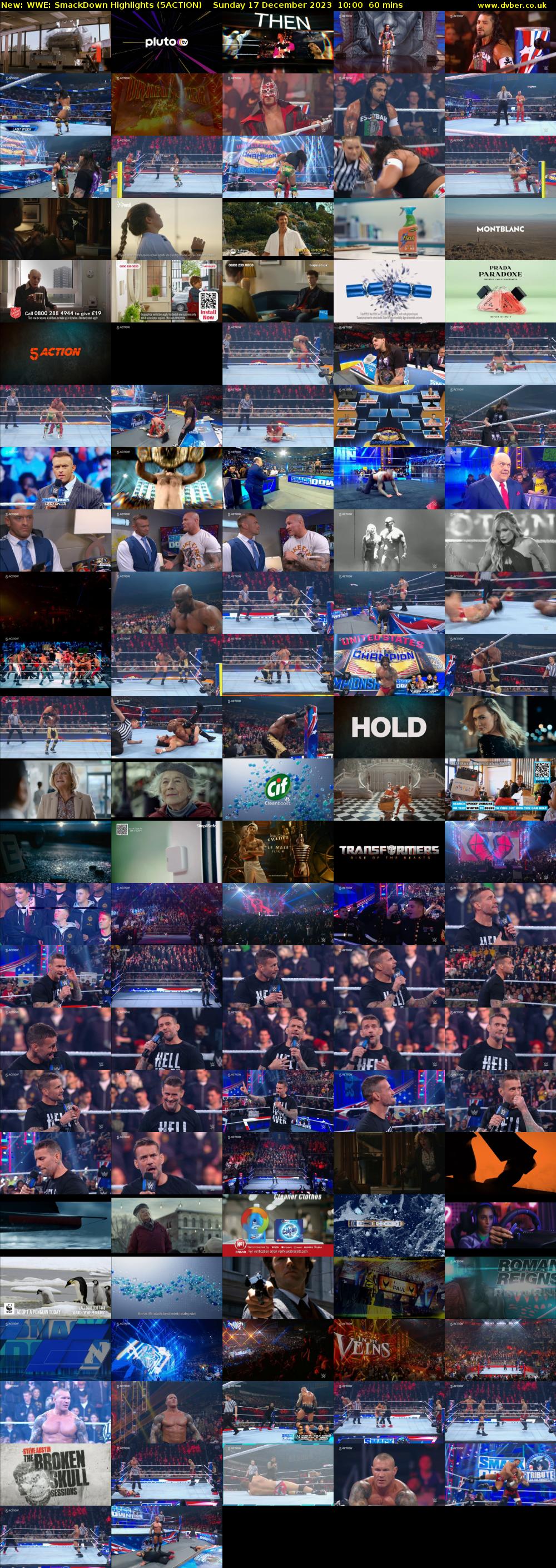 WWE: SmackDown Highlights (5ACTION) Sunday 17 December 2023 10:00 - 11:00