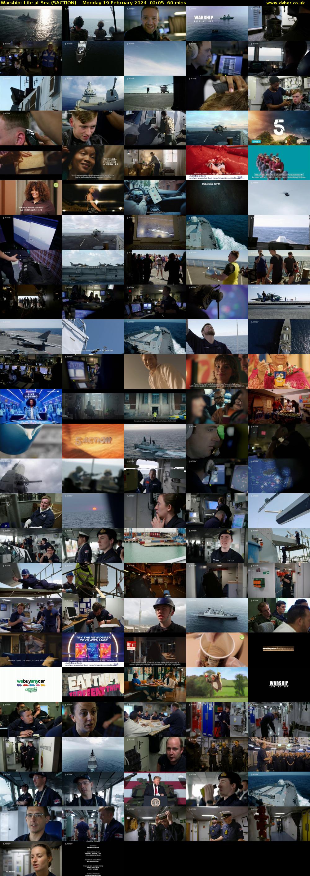 Warship: Life at Sea (5ACTION) Monday 19 February 2024 02:05 - 03:05