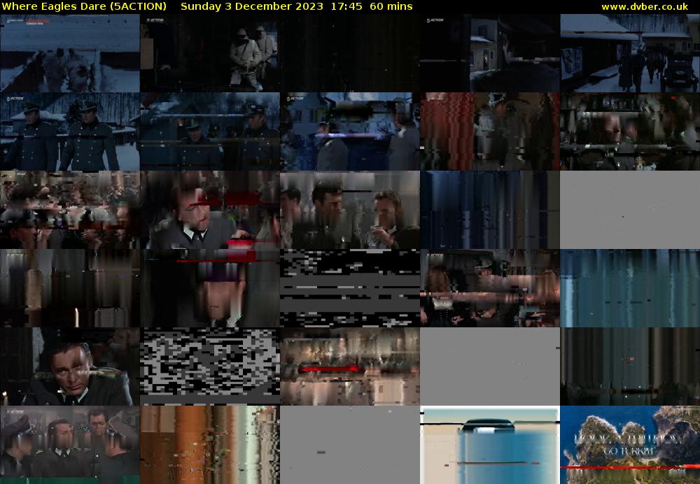 Where Eagles Dare (5ACTION) Sunday 3 December 2023 17:45 - 18:45