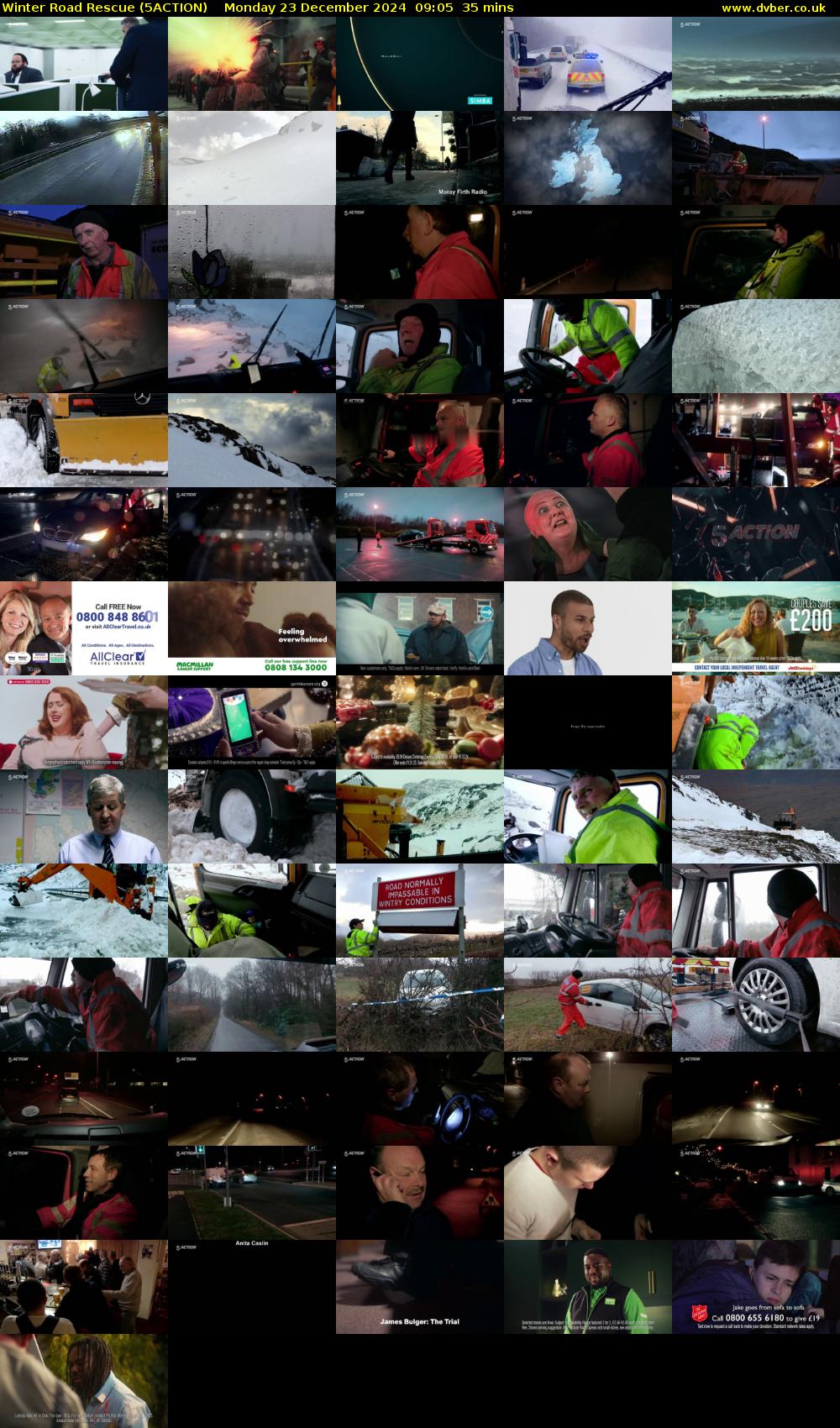 Winter Road Rescue (5ACTION) Monday 23 December 2024 09:05 - 09:40