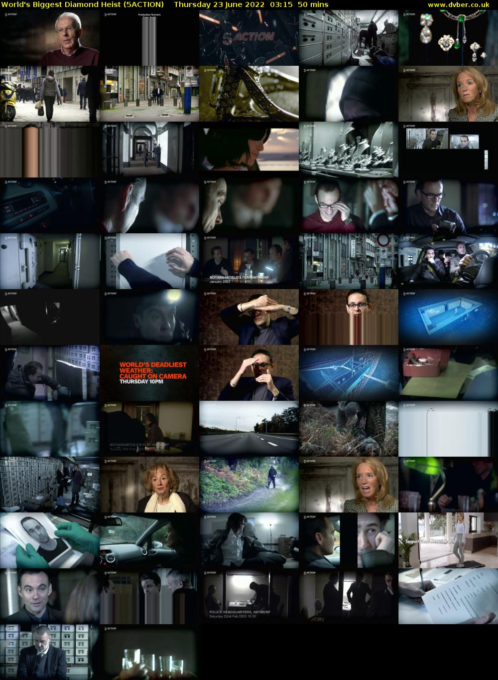 World's Biggest Diamond Heist (5ACTION) Thursday 23 June 2022 03:15 - 04:05