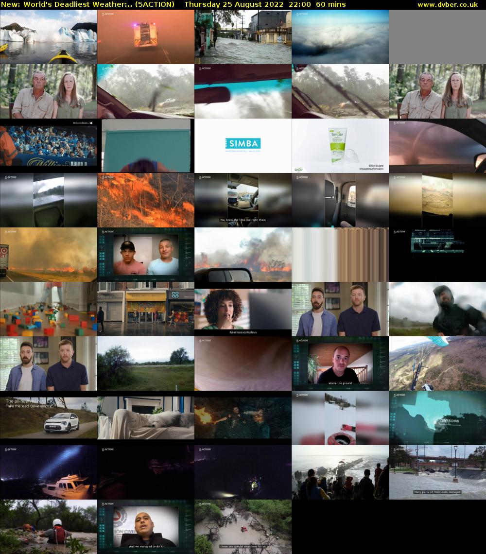 World's Deadliest Weather:.. (5ACTION) Thursday 25 August 2022 22:00 - 23:00