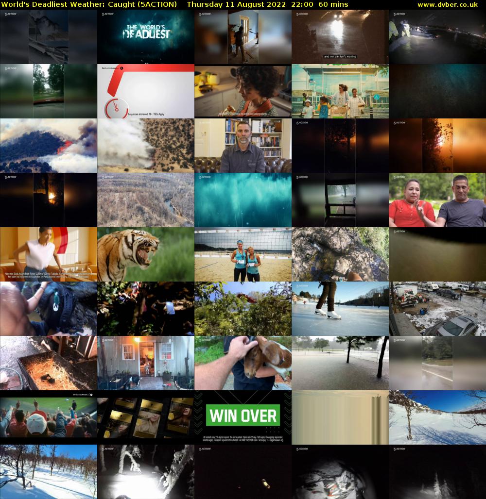 World's Deadliest Weather: Caught (5ACTION) Thursday 11 August 2022 22:00 - 23:00