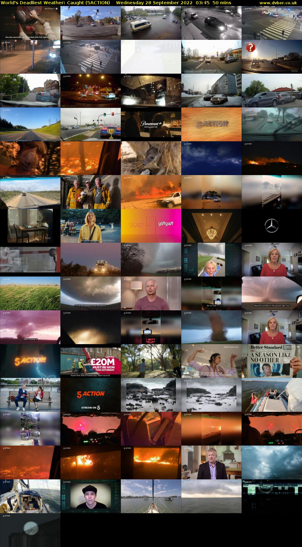 World's Deadliest Weather: Caught (5ACTION) Wednesday 28 September 2022 03:45 - 04:35