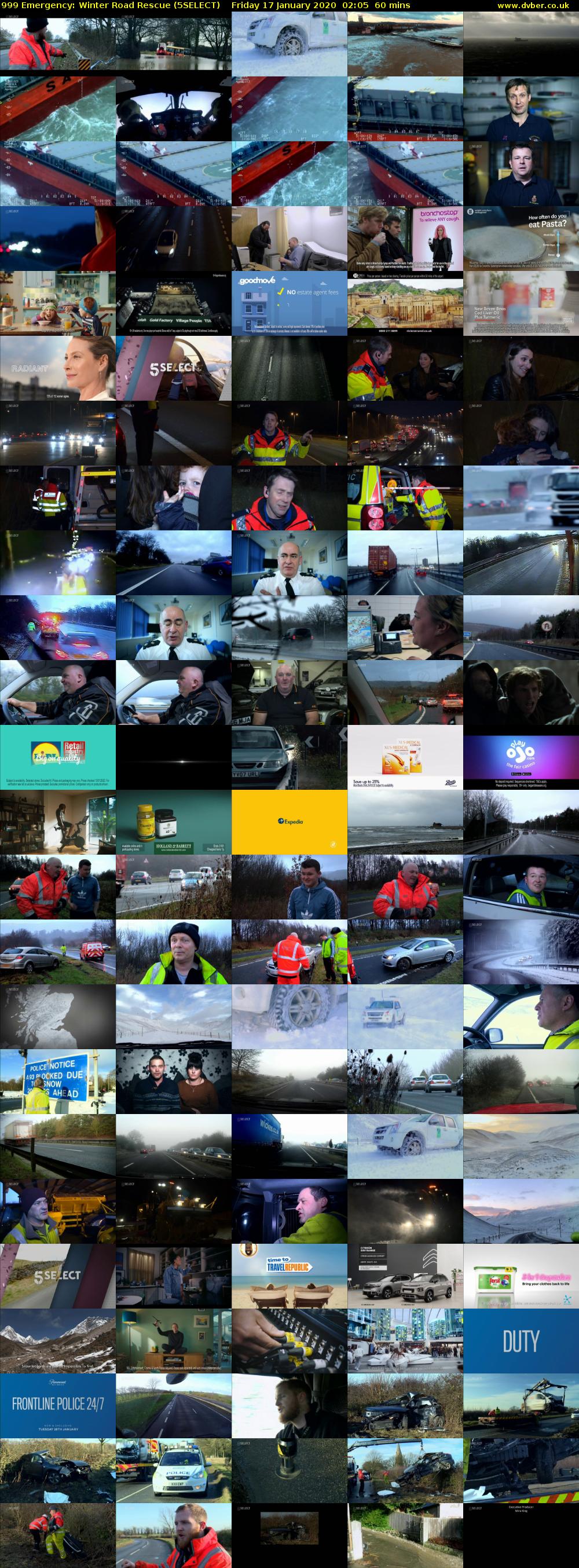 999 Emergency: Winter Road Rescue (5SELECT) Friday 17 January 2020 02:05 - 03:05