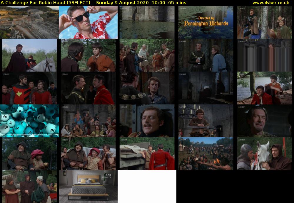 A Challenge For Robin Hood (5SELECT) Sunday 9 August 2020 10:00 - 11:05