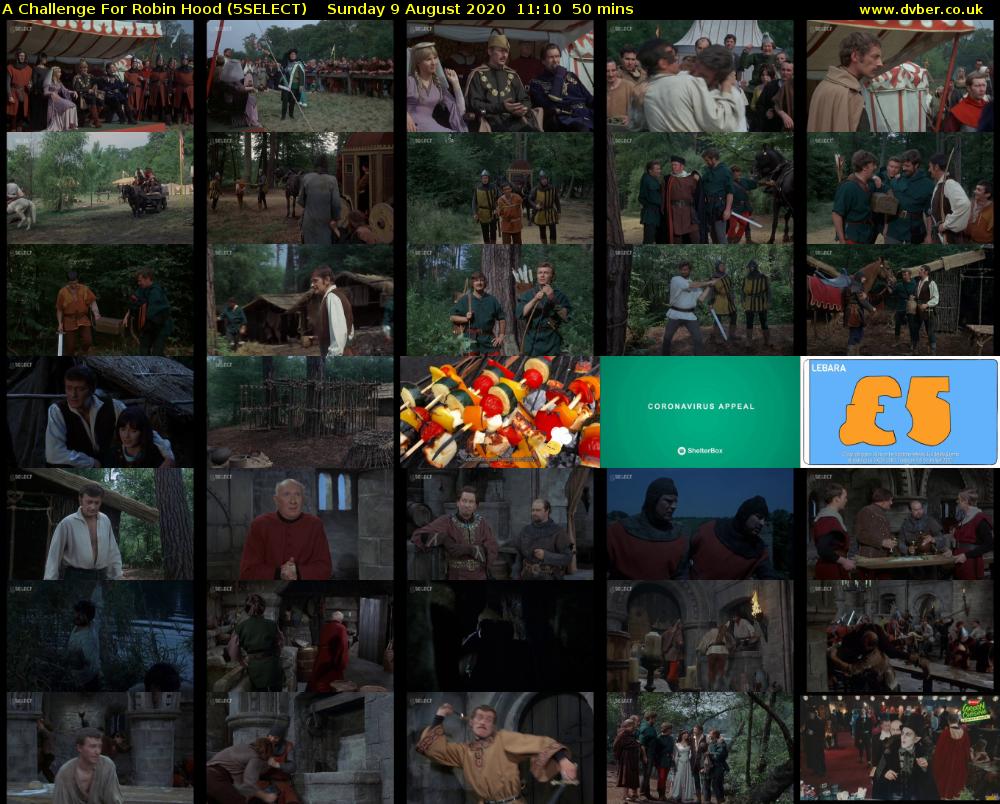 A Challenge For Robin Hood (5SELECT) Sunday 9 August 2020 11:10 - 12:00