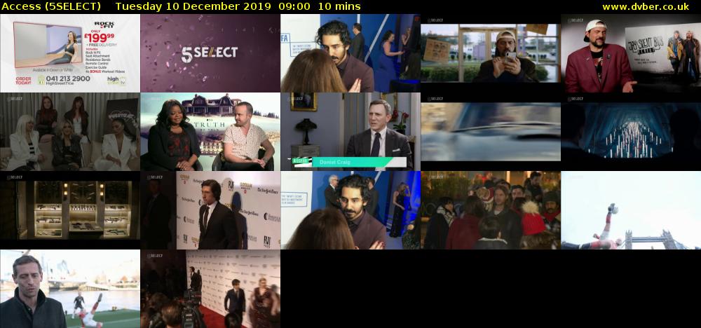 Access (5SELECT) Tuesday 10 December 2019 09:00 - 09:10