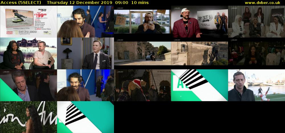 Access (5SELECT) Thursday 12 December 2019 09:00 - 09:10