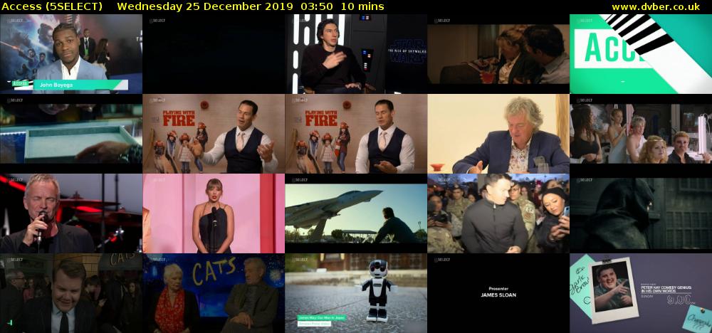 Access (5SELECT) Wednesday 25 December 2019 03:50 - 04:00