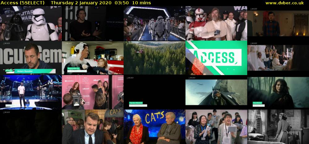 Access (5SELECT) Thursday 2 January 2020 03:50 - 04:00