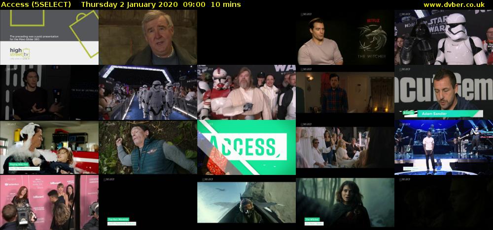 Access (5SELECT) Thursday 2 January 2020 09:00 - 09:10