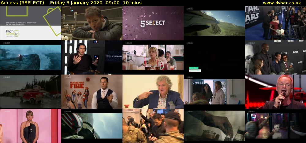 Access (5SELECT) Friday 3 January 2020 09:00 - 09:10
