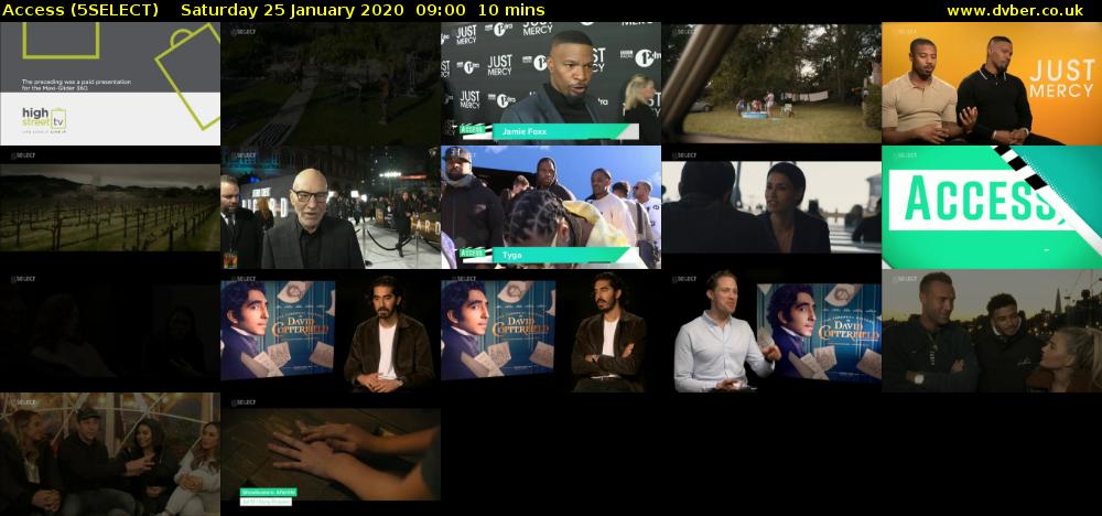 Access (5SELECT) Saturday 25 January 2020 09:00 - 09:10