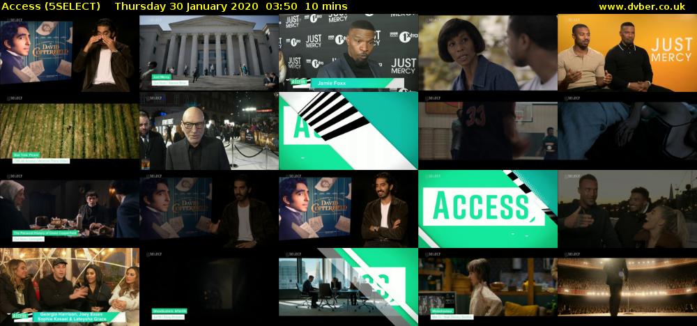 Access (5SELECT) Thursday 30 January 2020 03:50 - 04:00
