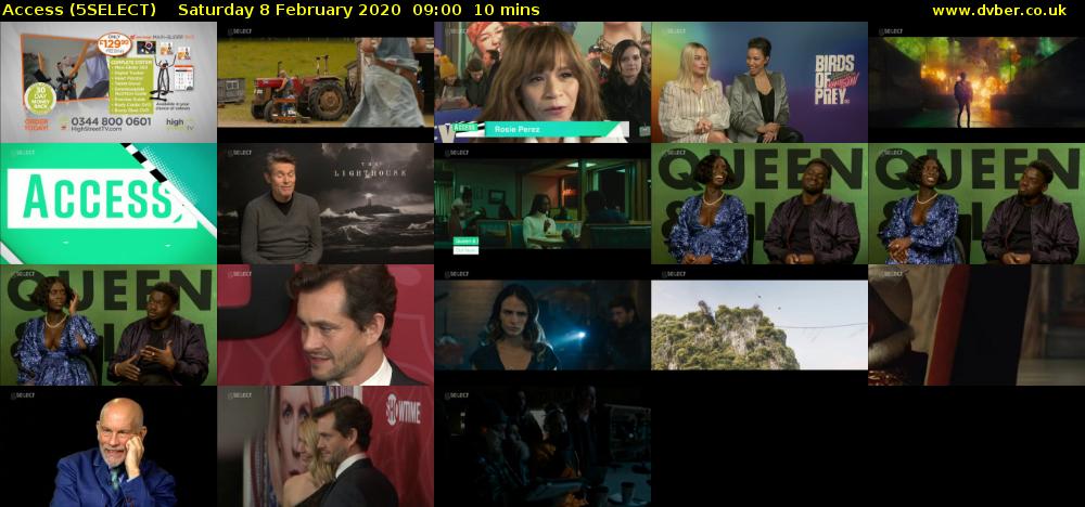 Access (5SELECT) Saturday 8 February 2020 09:00 - 09:10