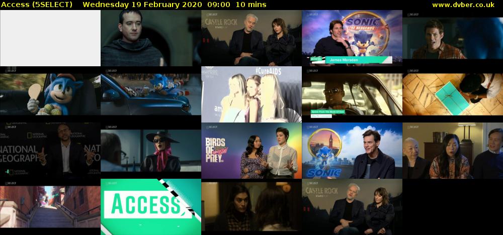 Access (5SELECT) Wednesday 19 February 2020 09:00 - 09:10