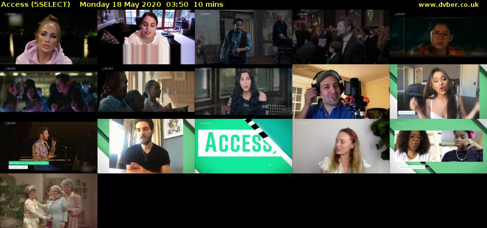 Access (5SELECT) Monday 18 May 2020 03:50 - 04:00