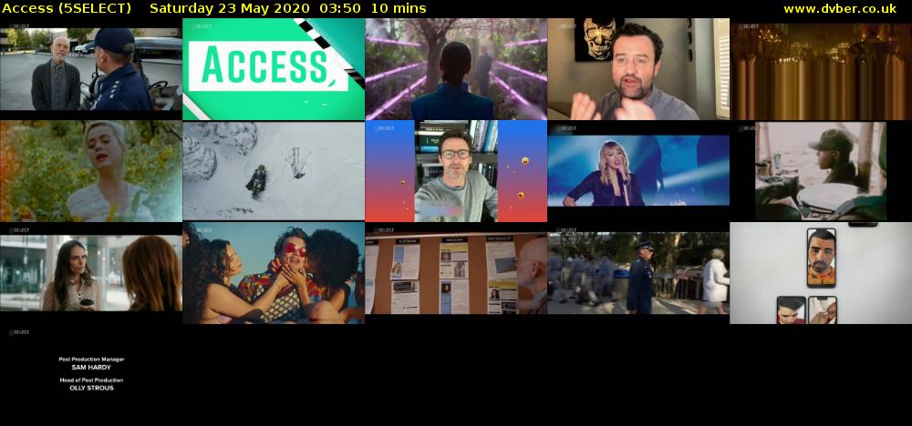 Access (5SELECT) Saturday 23 May 2020 03:50 - 04:00