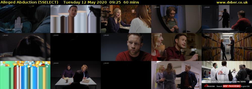 Alleged Abduction (5SELECT) Tuesday 12 May 2020 09:25 - 10:25