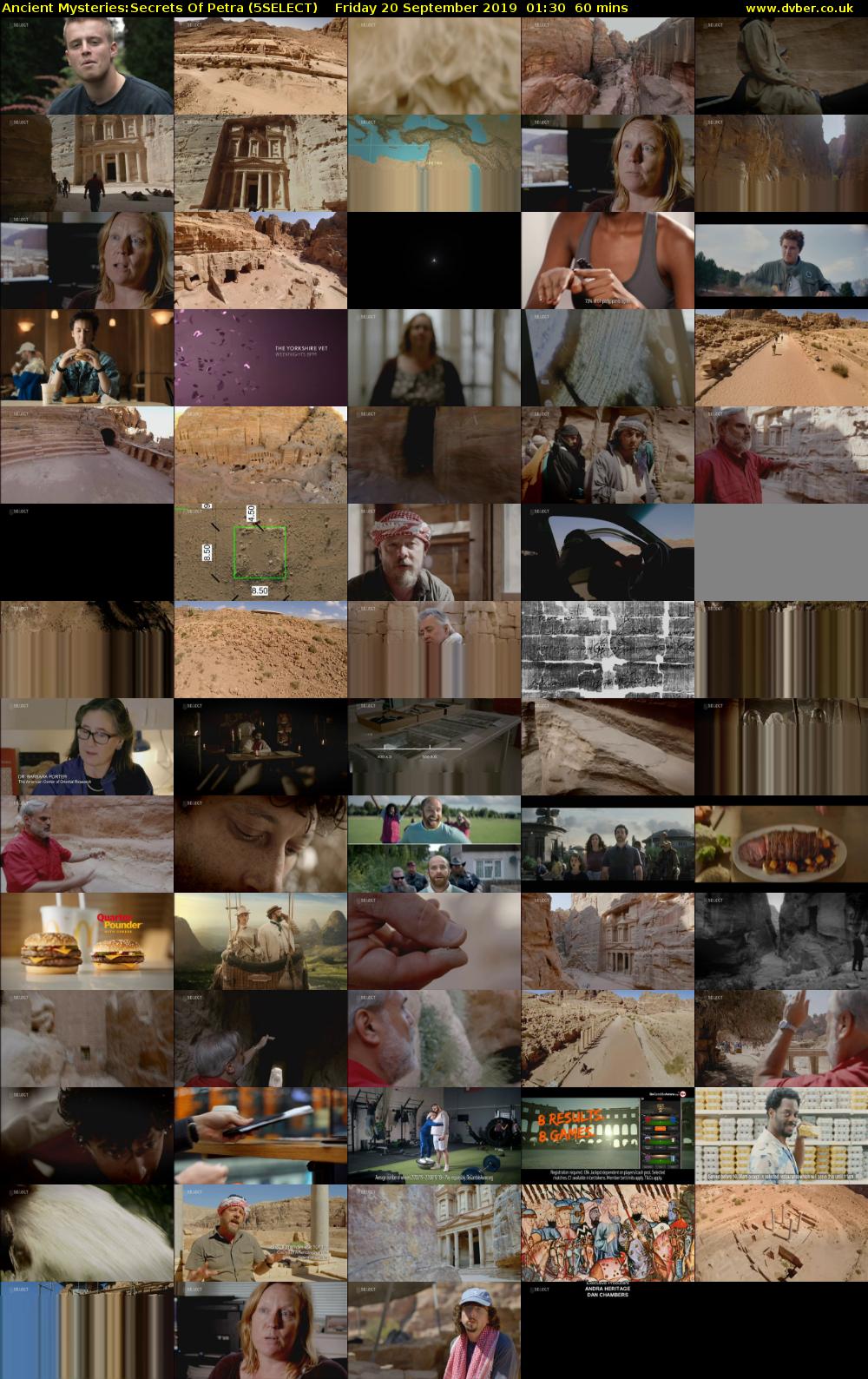 Ancient Mysteries:Secrets Of Petra (5SELECT) Friday 20 September 2019 01:30 - 02:30