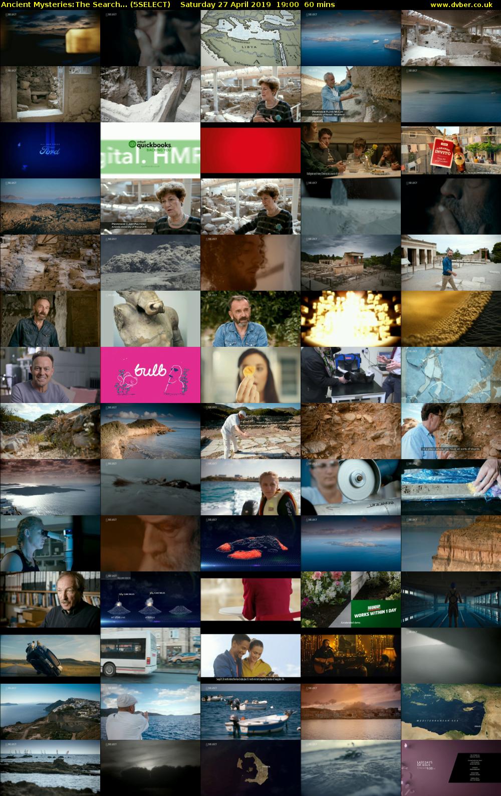 Ancient Mysteries:The Search... (5SELECT) Saturday 27 April 2019 19:00 - 20:00