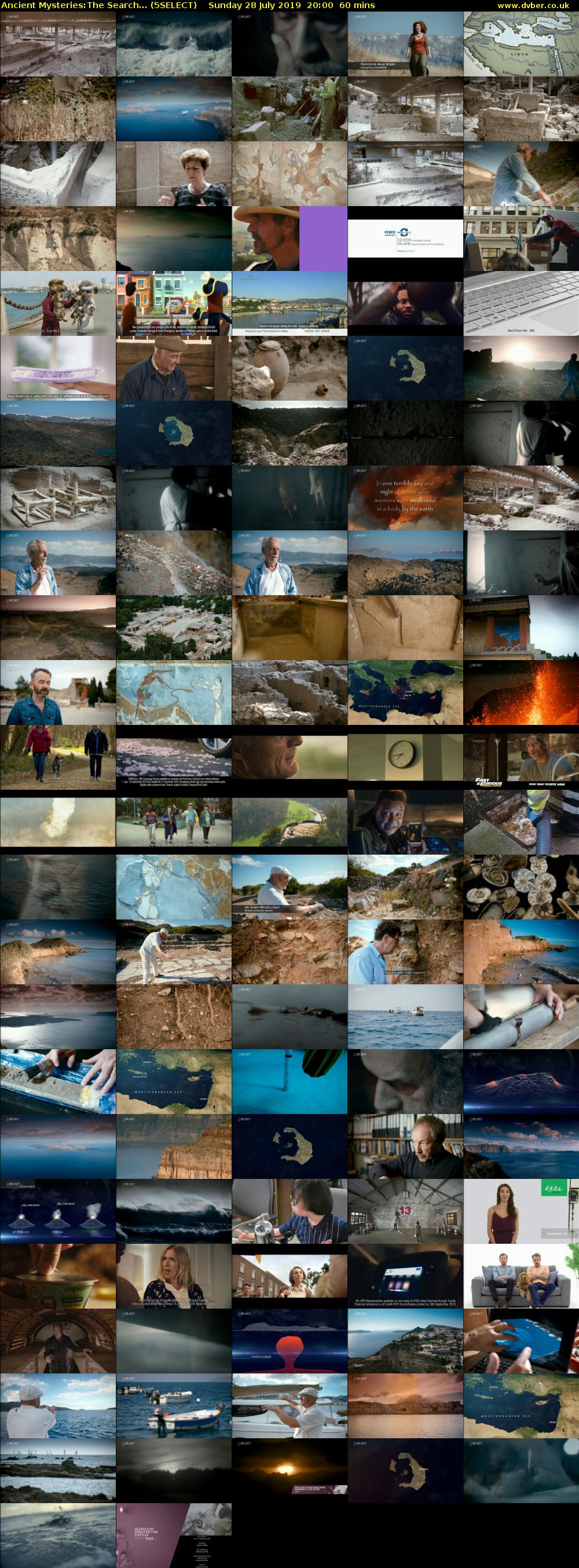Ancient Mysteries:The Search... (5SELECT) Sunday 28 July 2019 20:00 - 21:00