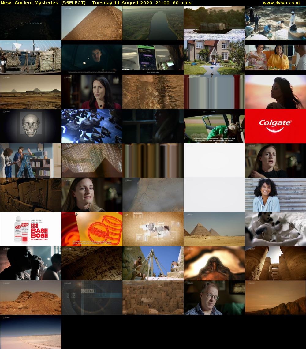 Ancient Mysteries (5SELECT) Tuesday 11 August 2020 21:00 - 22:00