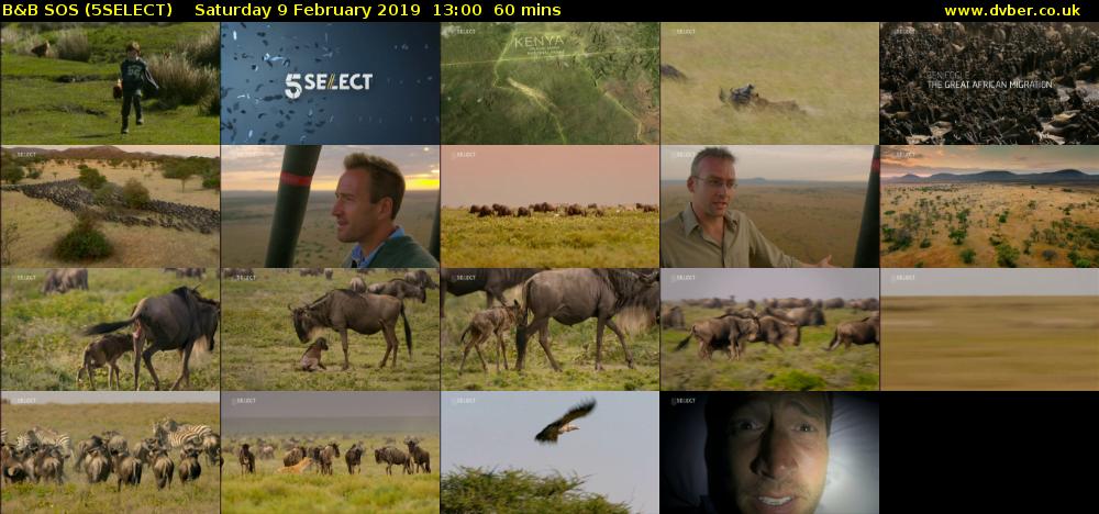 B&B SOS (5SELECT) Saturday 9 February 2019 13:00 - 14:00