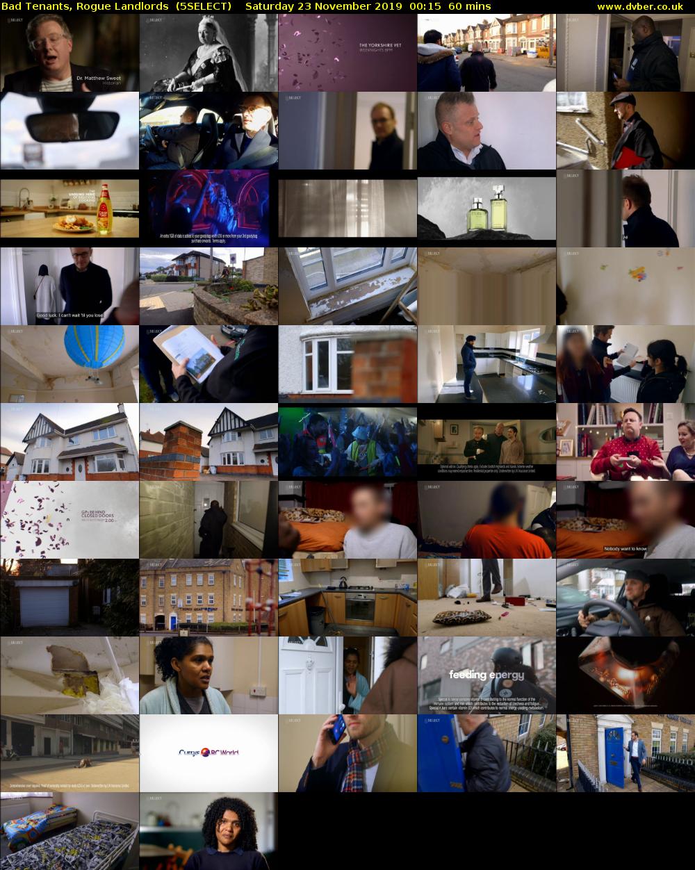 Bad Tenants, Rogue Landlords  (5SELECT) Saturday 23 November 2019 00:15 - 01:15
