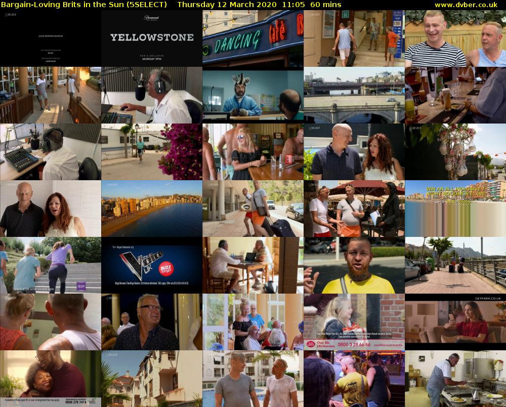 Bargain-Loving Brits in the Sun (5SELECT) Thursday 12 March 2020 11:05 - 12:05