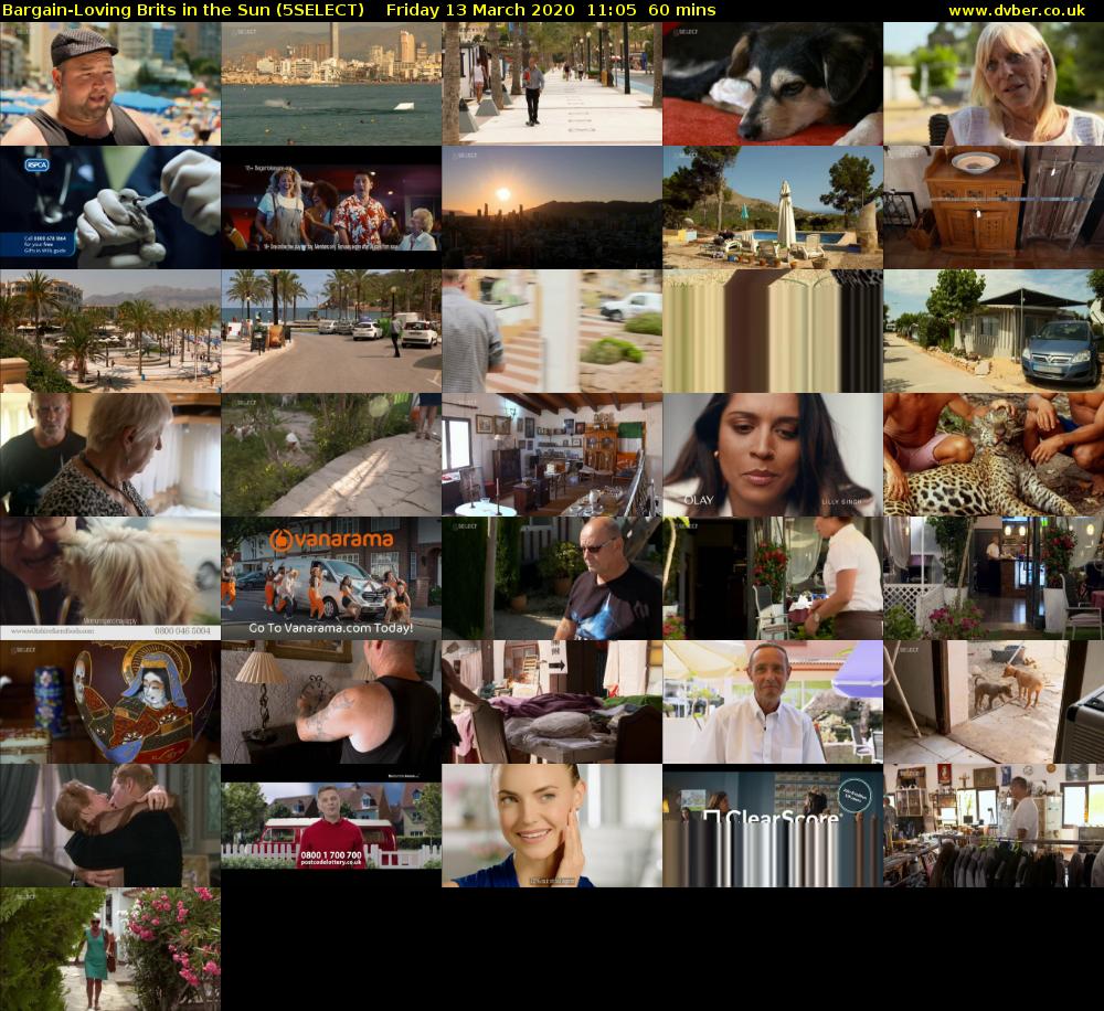Bargain-Loving Brits in the Sun (5SELECT) Friday 13 March 2020 11:05 - 12:05