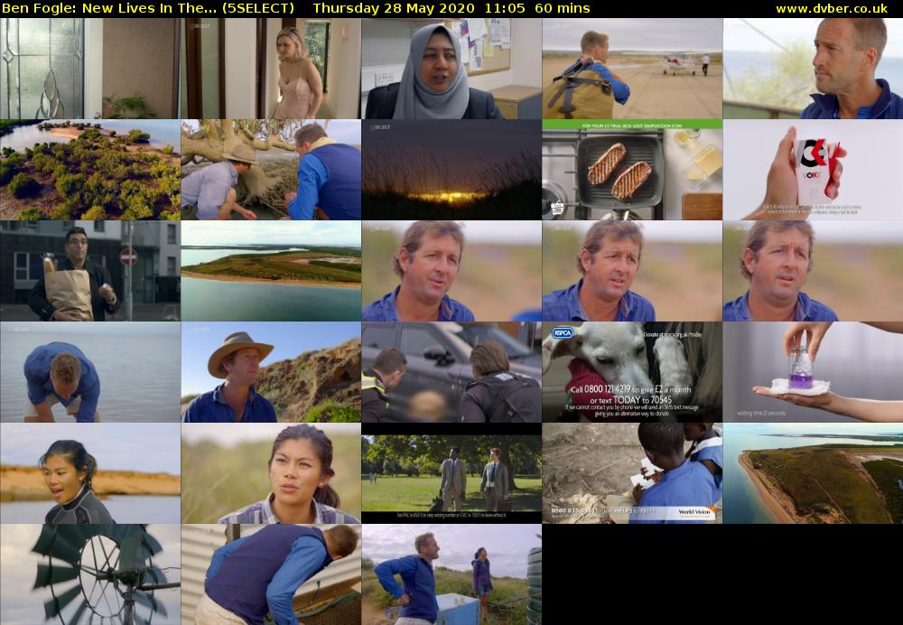 Ben Fogle: New Lives In The... (5SELECT) Thursday 28 May 2020 11:05 - 12:05