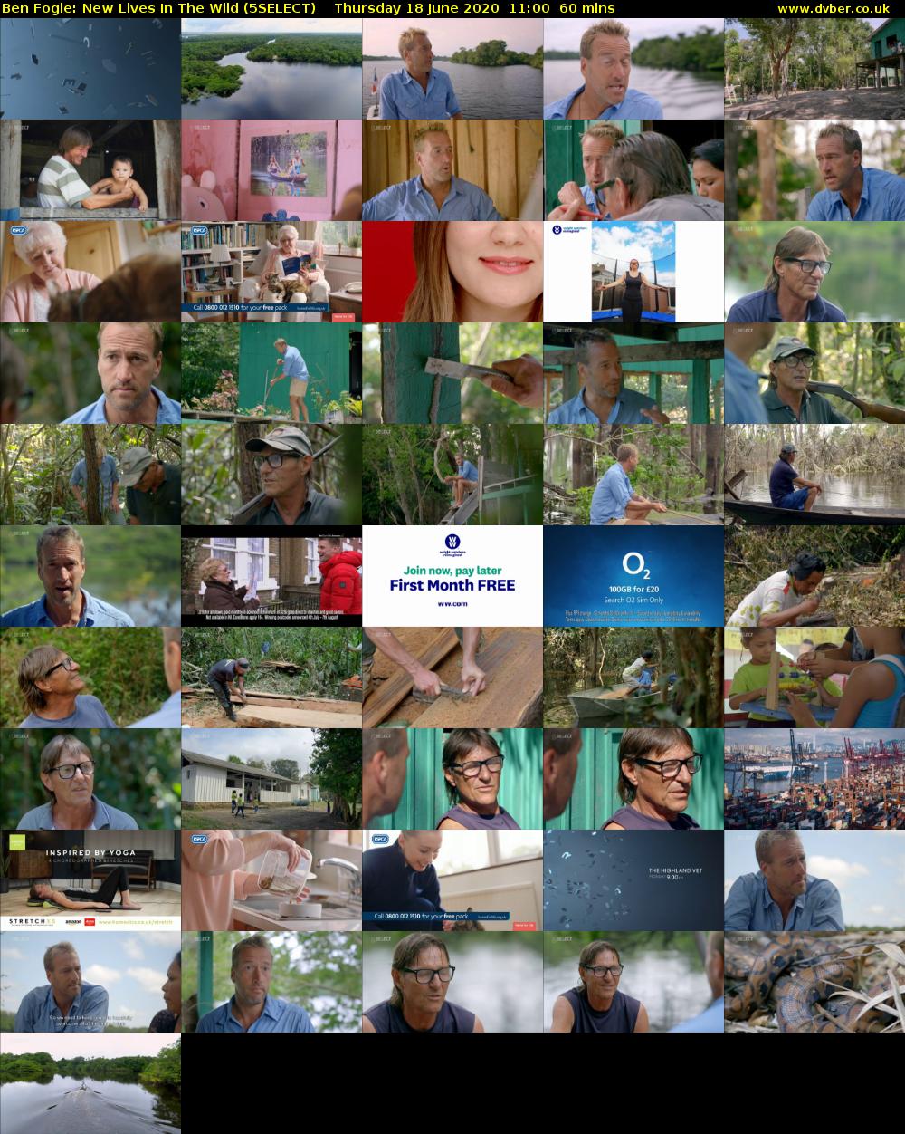 Ben Fogle: New Lives In the Wild (5SELECT) Thursday 18 June 2020 11:00 - 12:00
