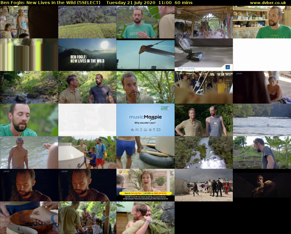Ben Fogle: New Lives In the Wild (5SELECT) Tuesday 21 July 2020 11:00 - 12:00