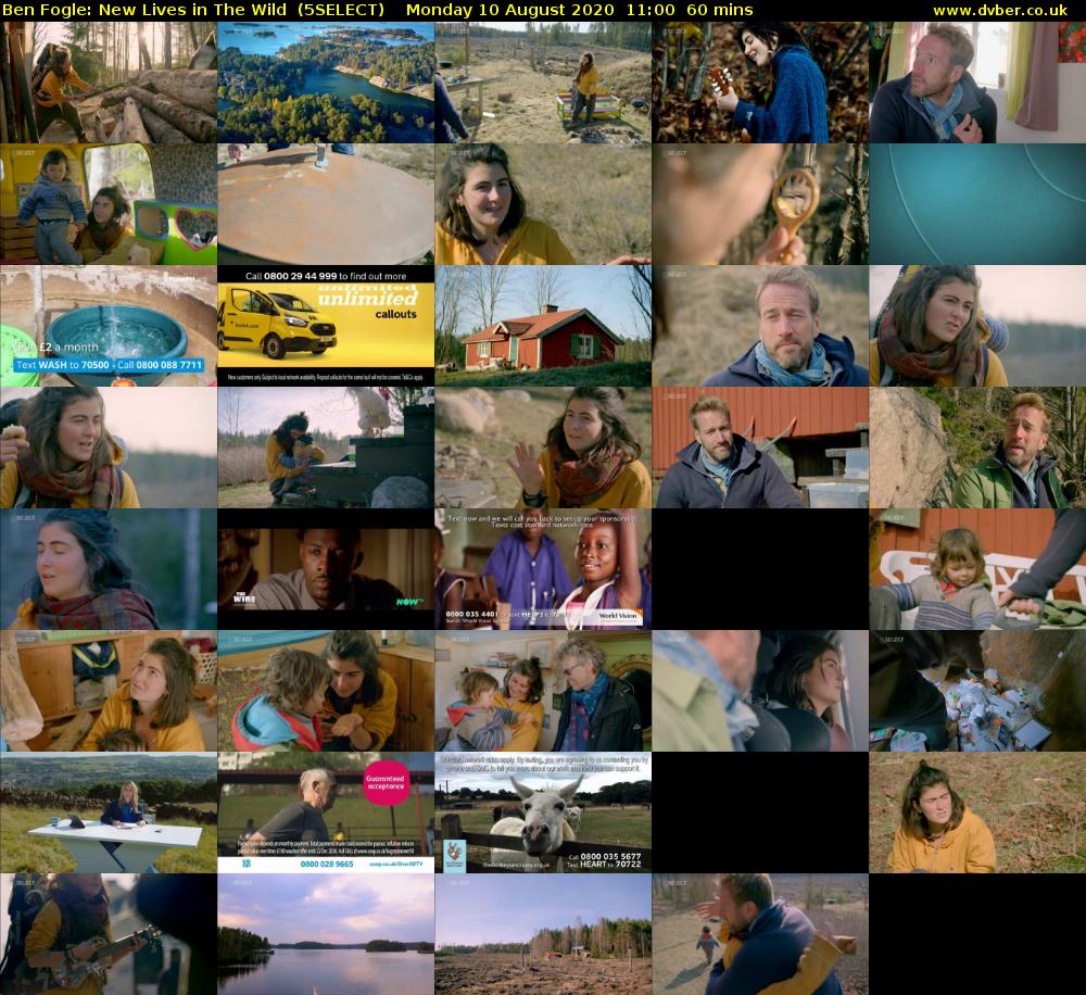 Ben Fogle: New Lives in The Wild  (5SELECT) Monday 10 August 2020 11:00 - 12:00