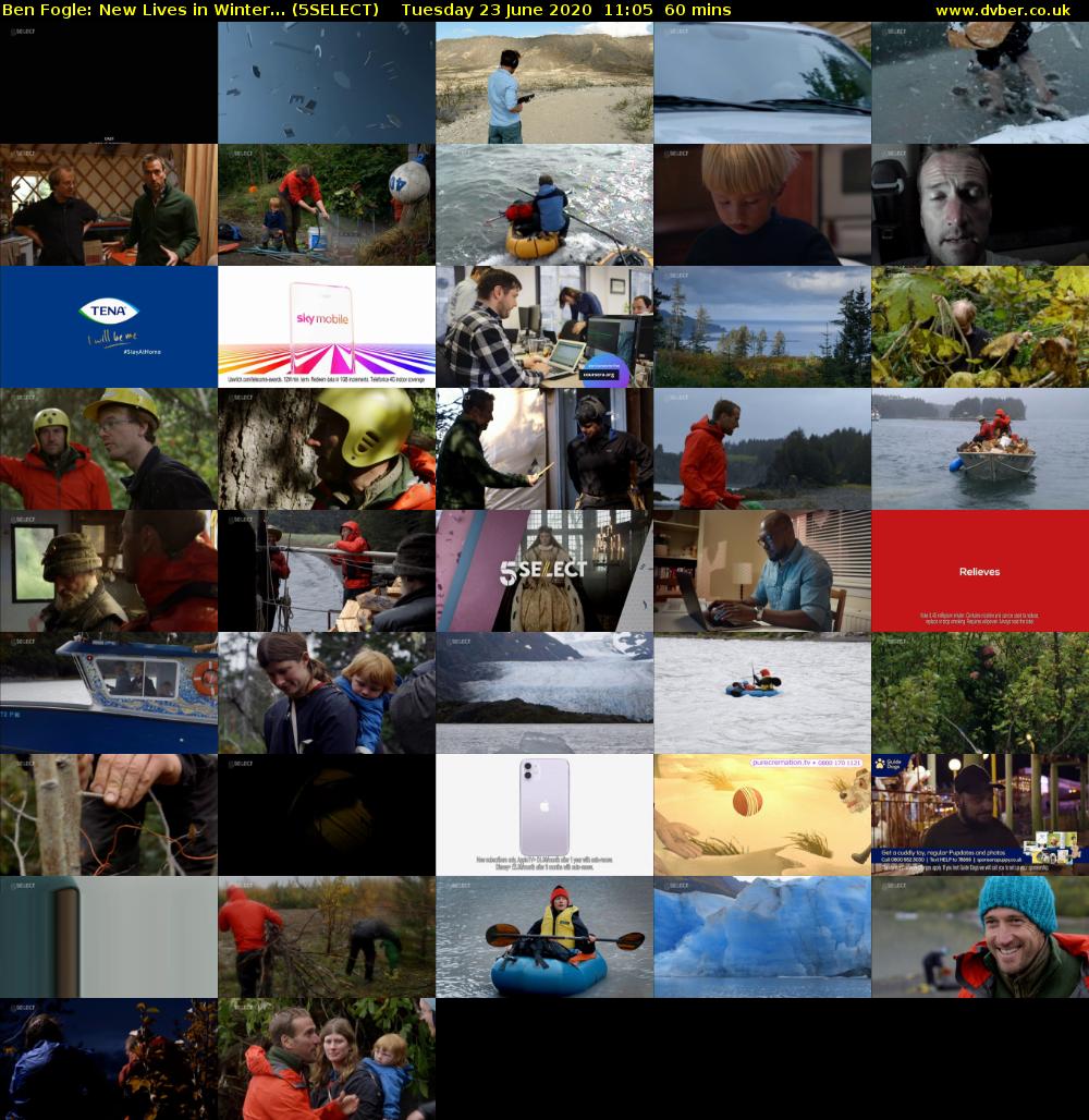 Ben Fogle: New Lives in Winter... (5SELECT) Tuesday 23 June 2020 11:05 - 12:05