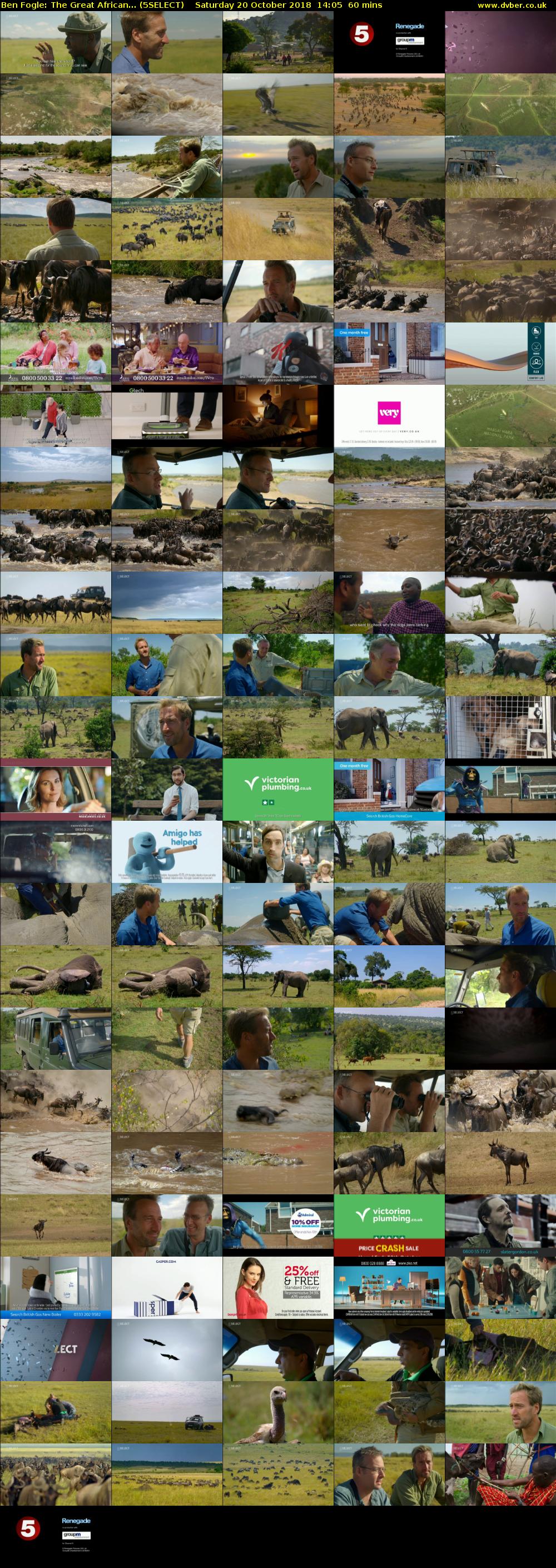Ben Fogle: The Great African... (5SELECT) Saturday 20 October 2018 14:05 - 15:05