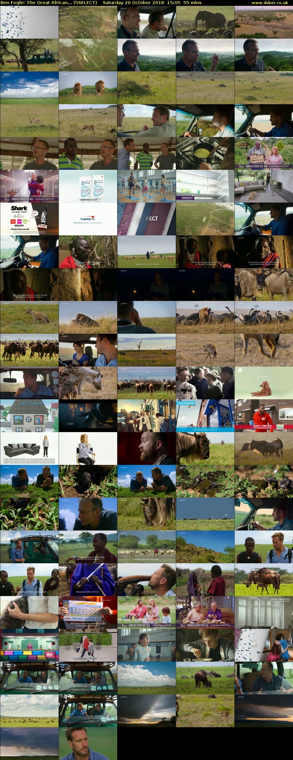 Ben Fogle: The Great African... (5SELECT) Saturday 20 October 2018 15:05 - 16:00